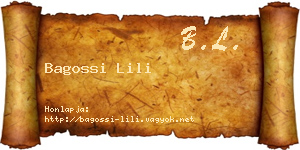 Bagossi Lili névjegykártya